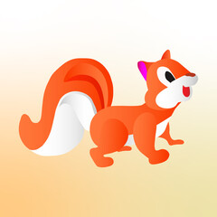 vector image of a Fox cub