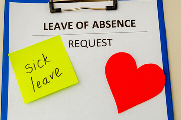 Leave of absence request statement form