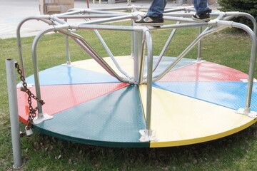 Merry go round chained still