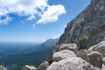 great horn of the mountain area of the great stone of italy