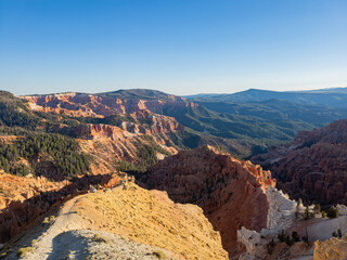 Beautiful landscape saw from Chessman Ridge Overlook of Cedar Breaks National Monument