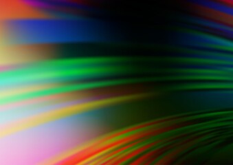 Dark Multicolor, Rainbow vector abstract blurred template. A vague abstract illustration with gradient. A completely new template for your design.