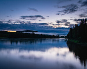 sunset on the lake