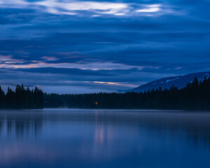 sunrise over the lake