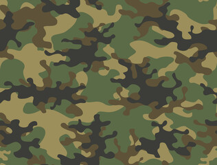 Fototapeta premium Army camo seamless pattern military texture modern background forest style