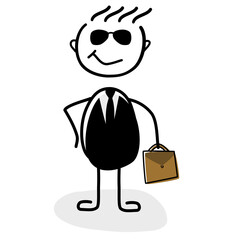 Strichm&auml;nnchen im Comic Design als ver&auml;nderbare Vektor Datei. Verwendbar f&uuml;r Plakate, Poster, Logos oder Pr&auml;sentationen. Berufe f&uuml;r Beispielbilder.