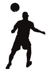 Fototapeta na wymiar football player silhouette