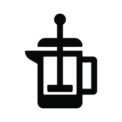Fototapeta premium french press vector icon