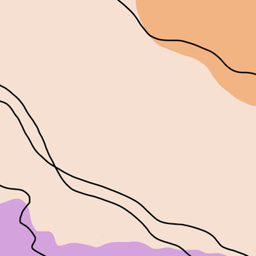 Abstract summer background. Hand drawn color illustration