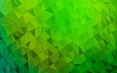 Fototapeta na wymiar Light Green vector abstract polygonal layout. A completely new color illustration in a vague style. Polygonal design for your web site.