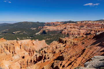 Beautiful landscape saw from Ramparts Trail of Cedar Breaks National Monument