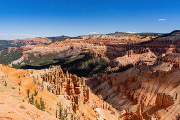 Beautiful landscape saw from Ramparts Trail of Cedar Breaks National Monument