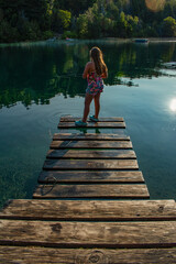 little girl on the pier