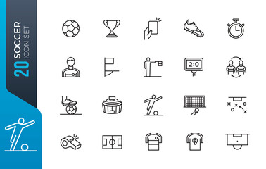 minimal soccer icon set