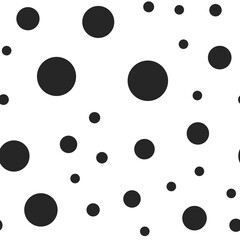 Dots seamless pattern. Random circles texture background.
