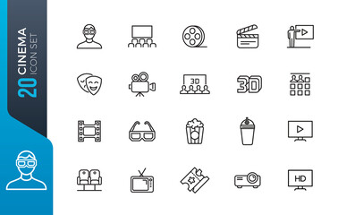 minimal cinema icon set