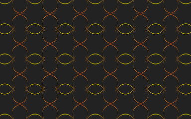 Creative pattern of abstract golden contours and lines in the ethnic style of the peoples of Africa on a geometric black background .Vector graphic.