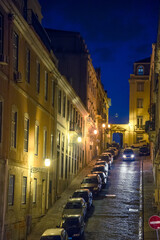 Fototapeta na wymiar Street at night, Lisbon