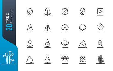 minimal tree icon set