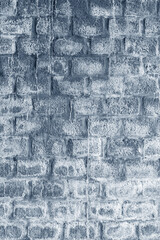 The background of the old gray brick wall for design interior