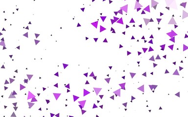 Light Purple vector template with crystals, triangles. Modern abstract illustration with colorful triangles. Smart design for your business advert.