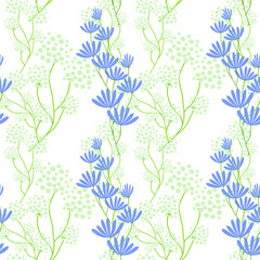 Artistic seamless pattern with abstract flowers. Modern design for paper, cover, fabric, interior decor and other users.