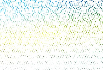 Light Blue, Yellow vector backdrop with dots.