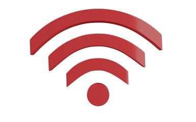 3d illustration of wifi connection icon representing communication