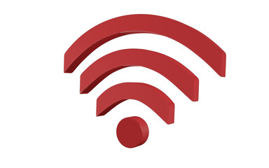 3d illustration of wifi connection icon representing communication