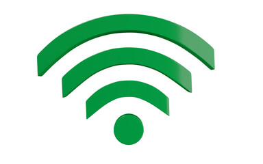 3d illustration of wifi connection icon representing communication