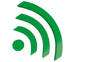 3d illustration of wifi connection icon representing communication