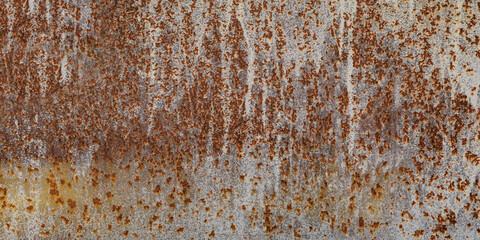 Red rusty old metal background and texture.