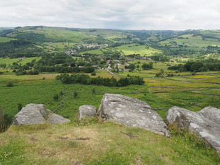 Looking over Baslow Edge in the Peak District