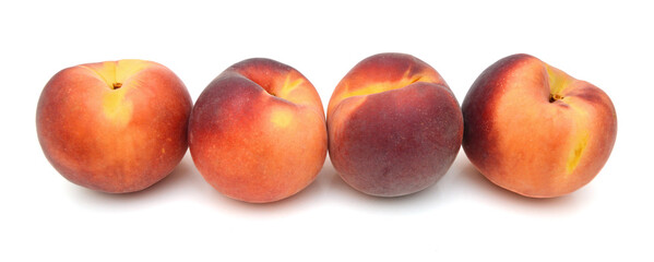 peaches isolated on white background