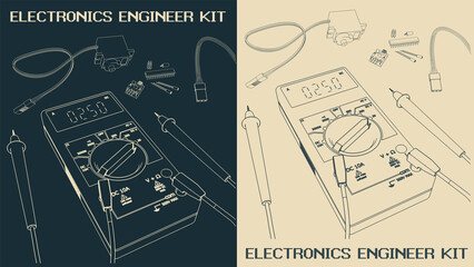 Electronics components Set drawings