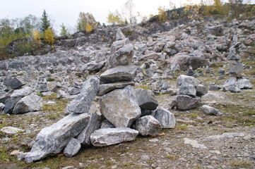Naklejka na ściany i meble rocks in the mountains