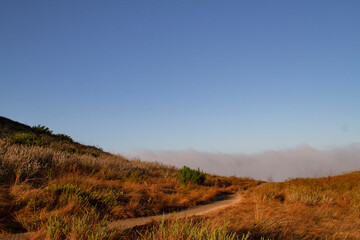 Hiking trail in the Santa Monica Mountains, Point Mugu State Park near Malibu. 