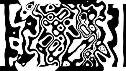 Black and white stripes. Computer generated abstract background, 3D rendering backdrop