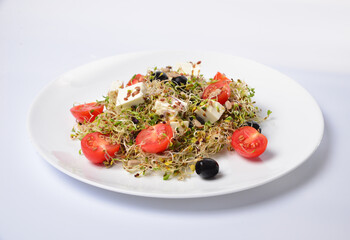 micro-greens salad with vegetables