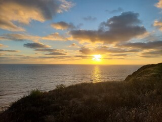 sunset over the sea