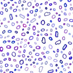 Light Pink, Blue vector seamless cover with circles. Colorful illustration with blurred circles in nature style. Design for textile, fabric, wallpapers.