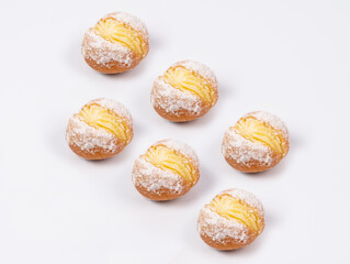 chocolate easter eggs on white