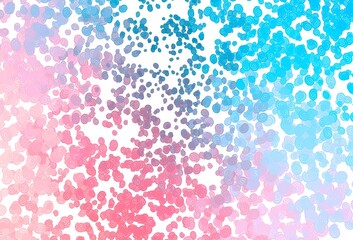 Light Blue, Red vector background with bubble shapes.