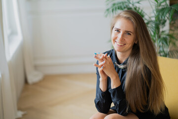 young woman drinking water