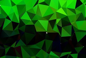 Light Green vector blurry triangle pattern.