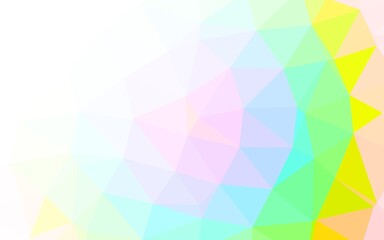 Obraz premium Light Multicolor, Rainbow vector shining triangular template. Triangular geometric sample with gradient. The best triangular design for your business.