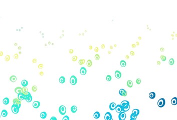 Light Blue, Yellow vector layout with circle shapes.