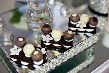 wedding chocolate dessert table