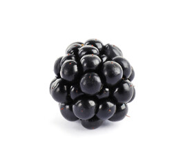 Beautiful tasty ripe blackberry on white background