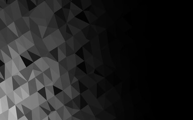 Dark Silver, Gray vector low poly texture. Shining illustration, which consist of triangles. New texture for your design.